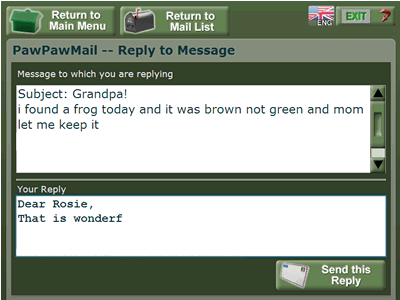 Simple Email for Seniors: Replying to Individual Email (Screenshot)