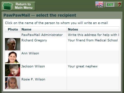 Simple Email for Seniors: Absolutely Easy Address Book (Screenshot)